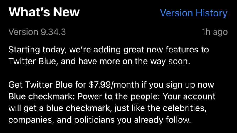 Twitter Launches $7.99 'Blue Checkmark' Paid Plan